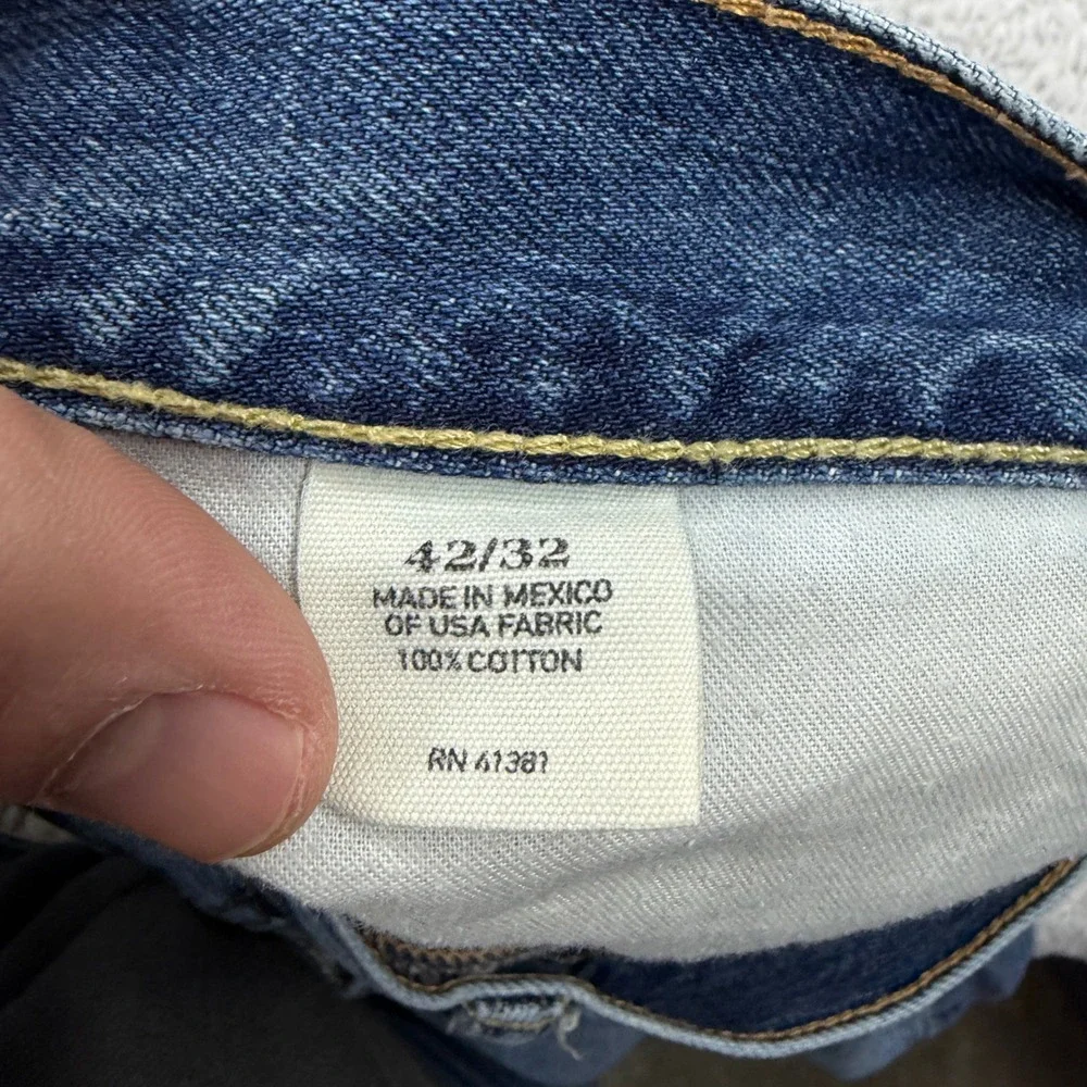 Polo Ralph Lauren Classic 867 Men Blue Straight Leg Denim Jean 42x32 Medium Wash